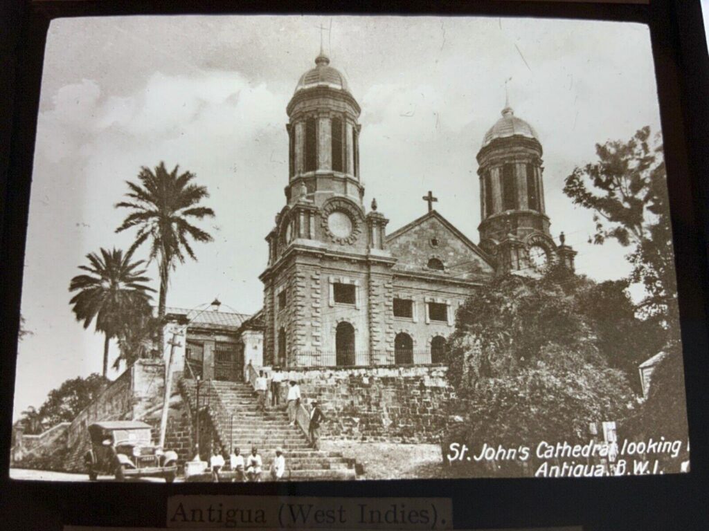 It is dominated by twin towers that originally were severely criticised as being like “a pagan temple with two dumpy pepperpot towers.” Now, however, this edifice has been praised as “the most imposing of all Cathedrals in the West Indies.” This photo is from the early 1900s.